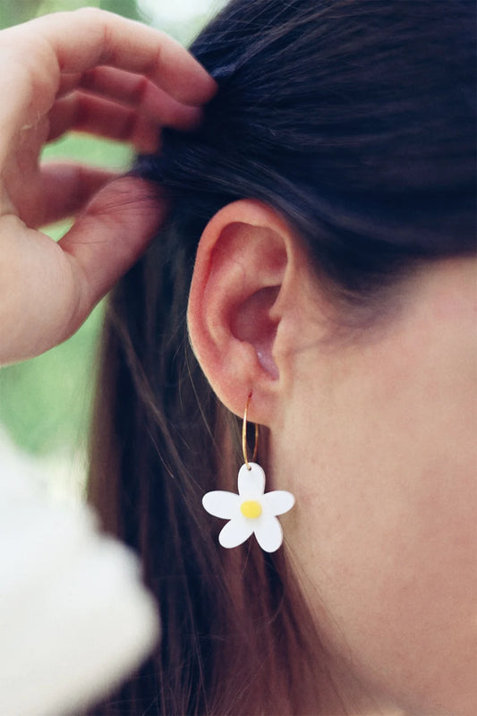 Pendientes margaritas con aro