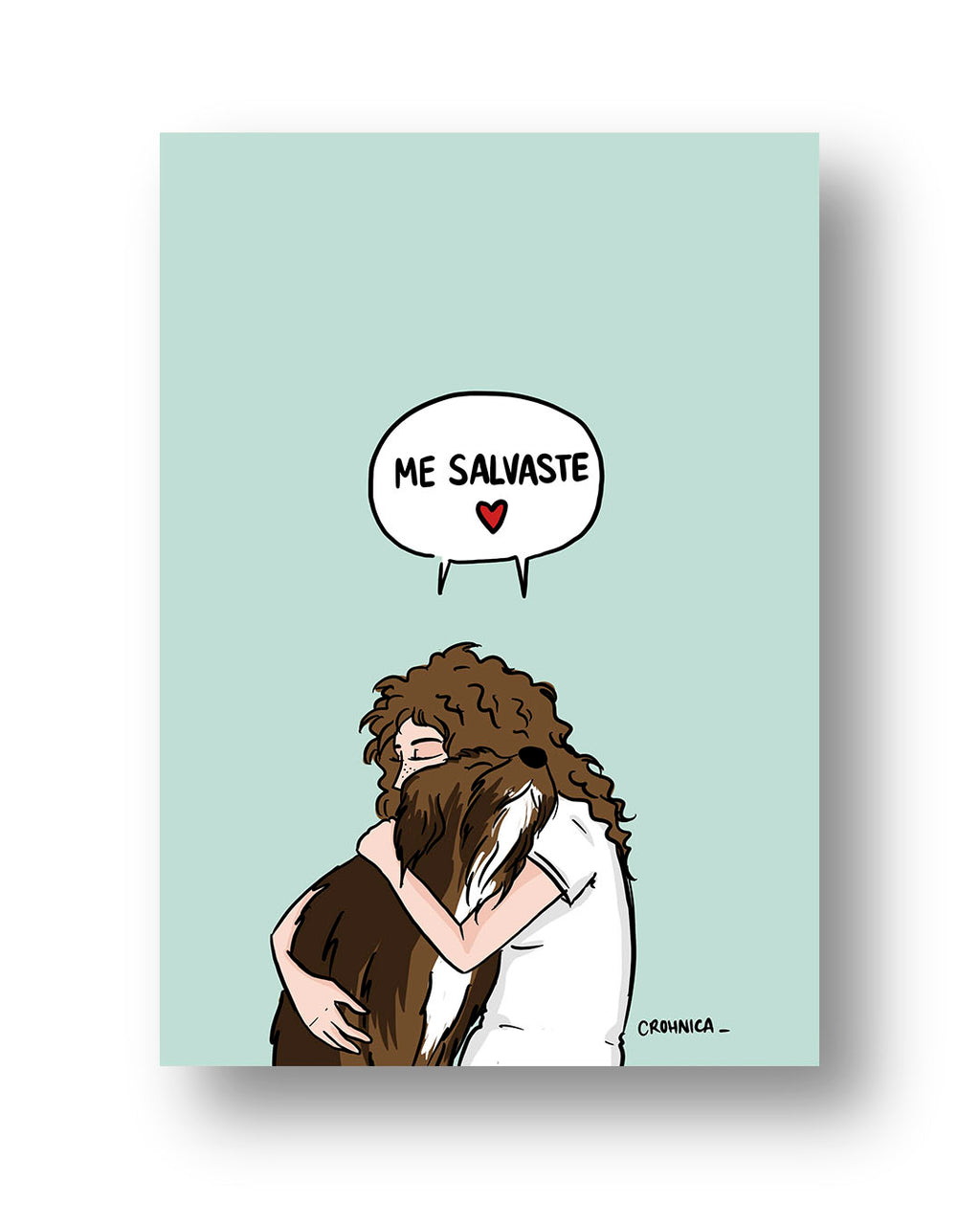 Lámina Me salvaste (perro)