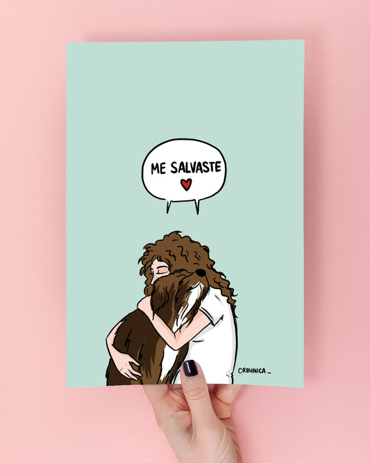 Lámina Me salvaste (perro)