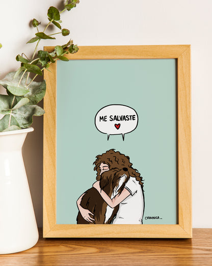 Lámina Me salvaste (perro)