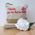 Jute toiletry bag Grandma - Sewing and unstitching my girl is learning