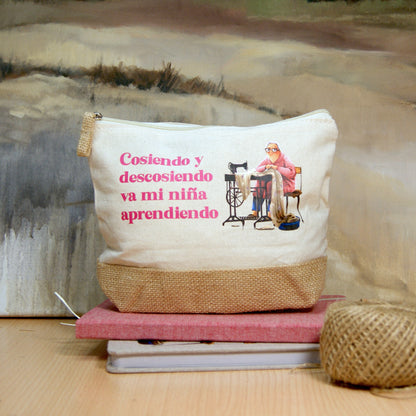 Neceser yute Abuela - Cosiendo y descosiendo va mi niña aprendiendo
