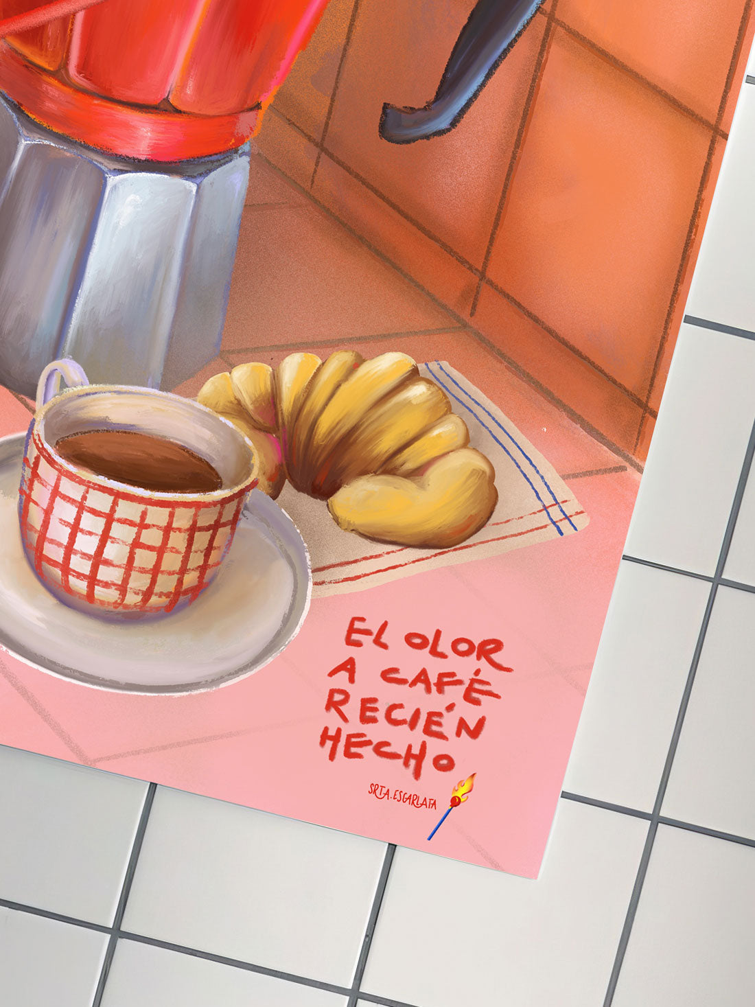 Lámina El olor a café recién hecho