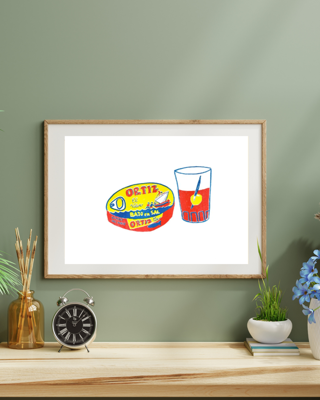 Lámina conservas Ortiz y vermut