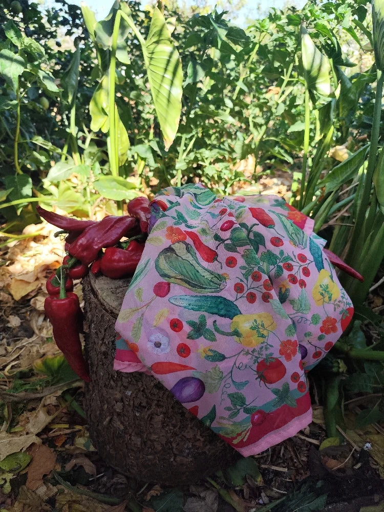 Pañuelo MAXI huerto frutas y verduras