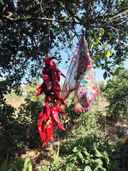 Pañuelo MAXI huerto frutas y verduras