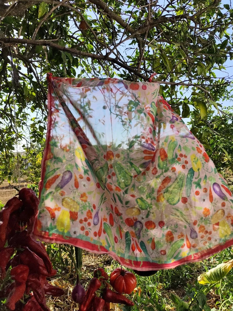 Pañuelo MAXI huerto frutas y verduras
