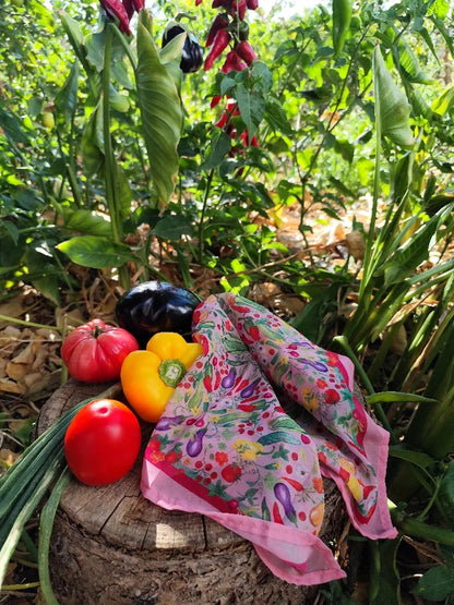 Pañuelo MAXI huerto frutas y verduras