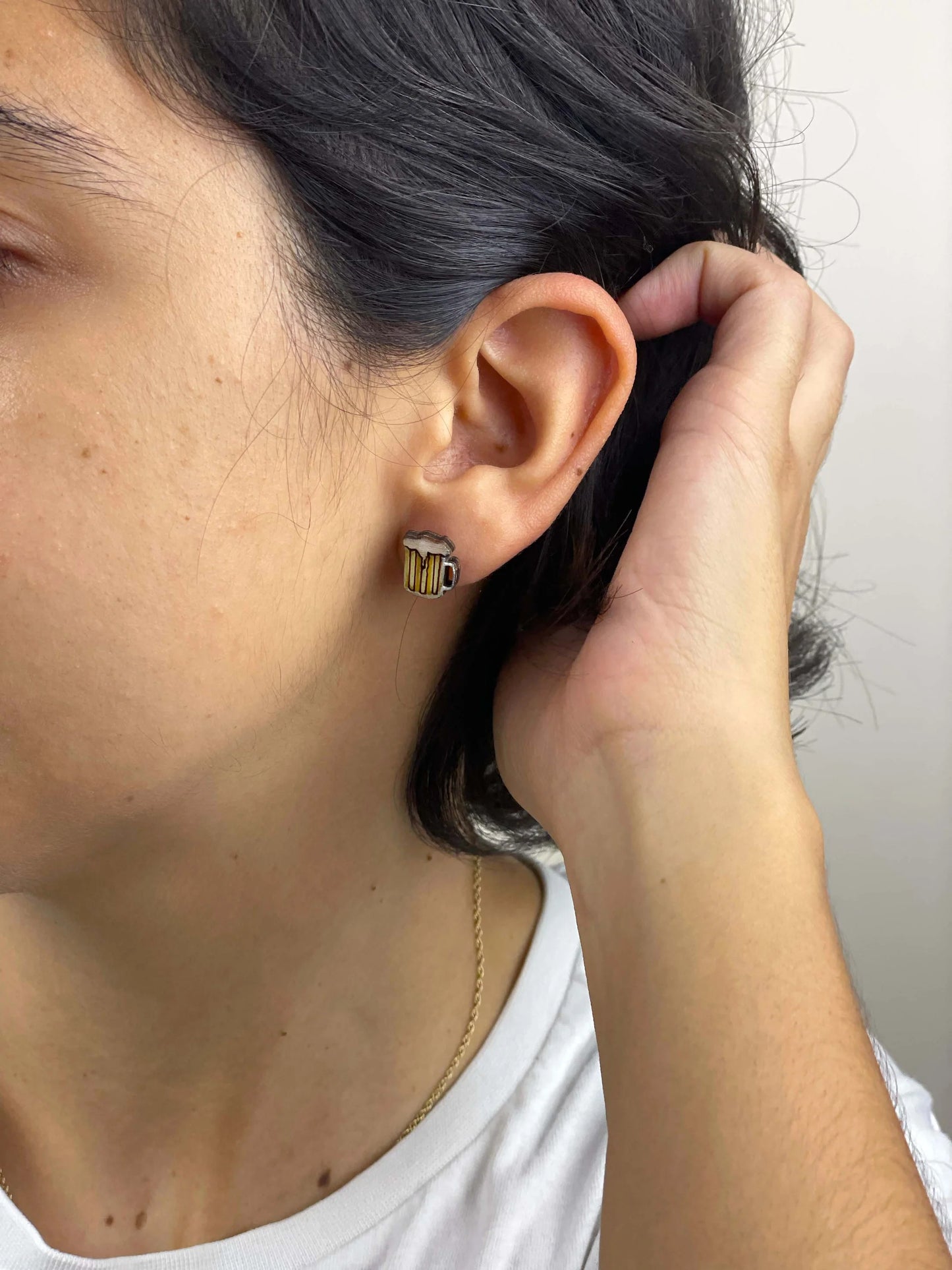 Pendientes mini pizza y cerveza