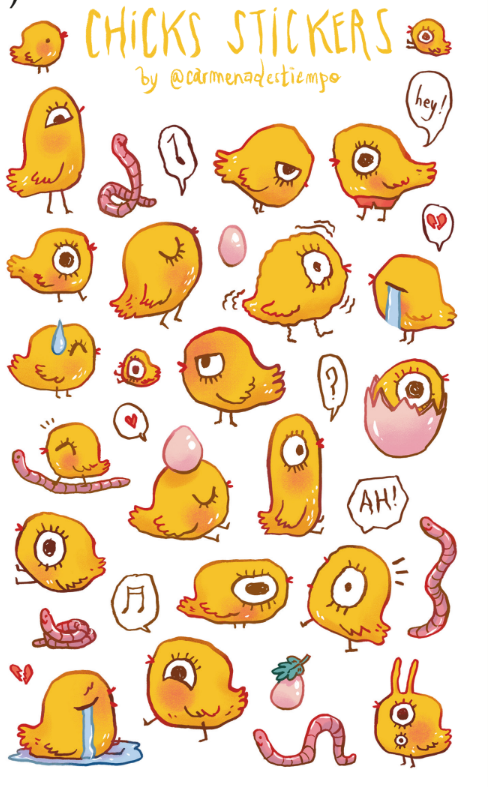Pegatinas Pollos