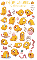 Pegatinas Pollos