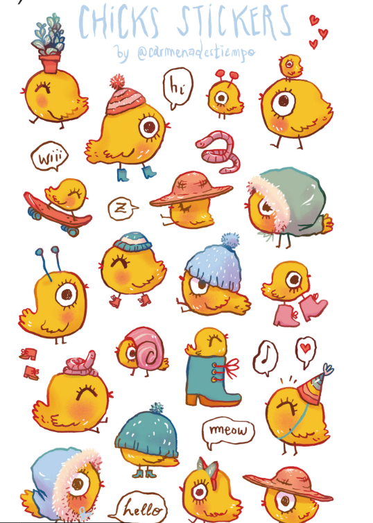Pegatinas Pollos