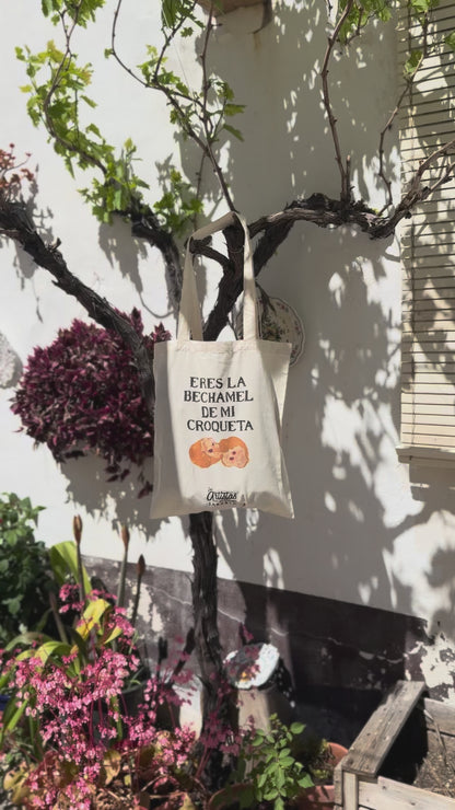 Totebag Eres la bechamel de mi croqueta x Raquel Sarabia