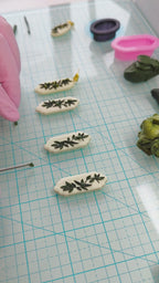 Pendientes Olivo alargado