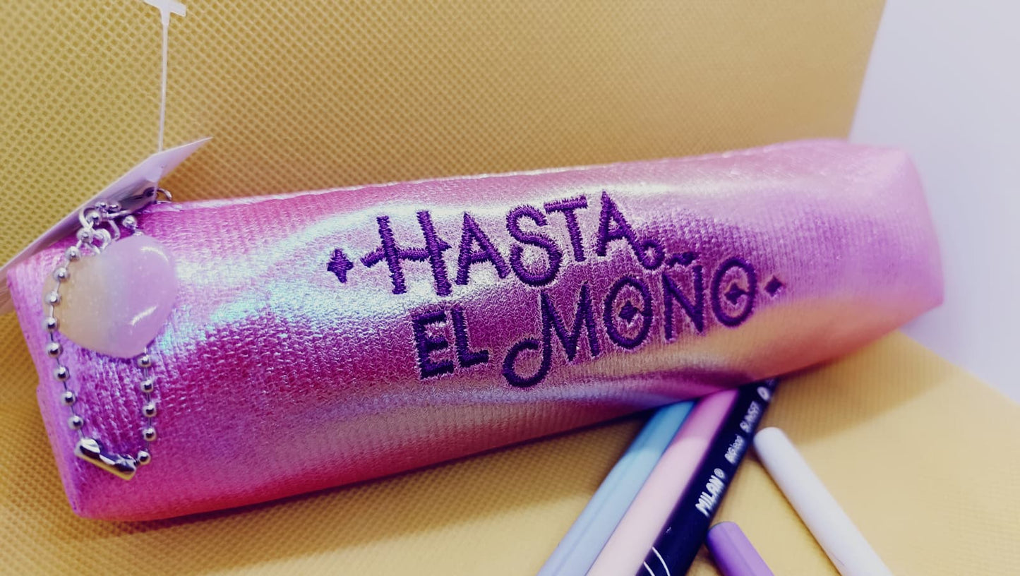 Estuche bordado Hasta el moño