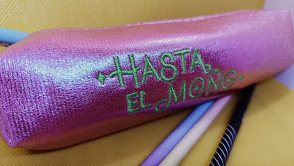 Estuche bordado Hasta el moño