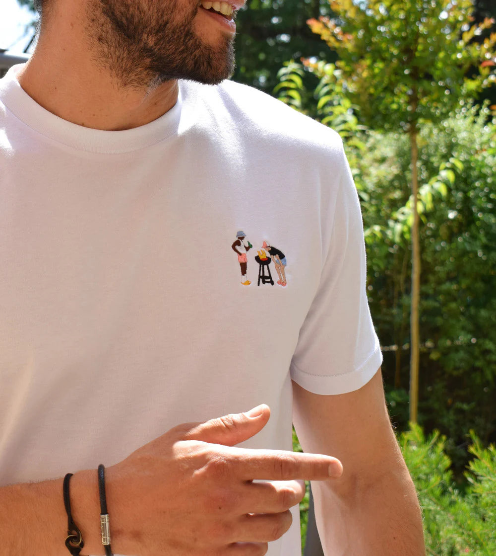 Camiseta bordada barbacoa