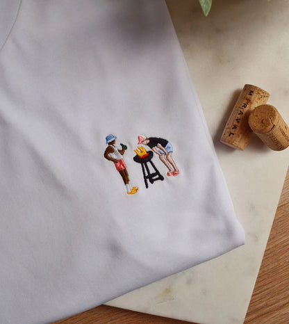 Camiseta bordada barbacoa