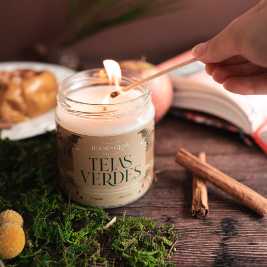 Vela artesana Tejas Verdes