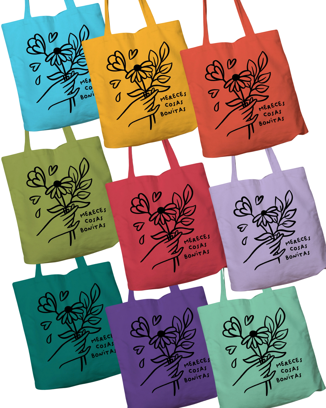 Totebag Mereces cosas bonitas 140g - Varios colores